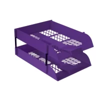 Treeline Retail Packs 2 Letter Trays Including Risers Electric Purple – 62-0038-EP