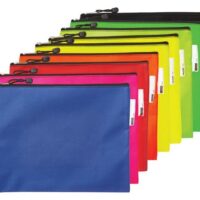 Meeco A4 Nylon Book Bag With Zip Closure Neon Yellow – ZBB001-NY1
