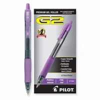 Pilot G-2 Retractable Gel Ink Rollerball Pen 0.7mm Medium Violet Box of 12 – BL-G2-7-V