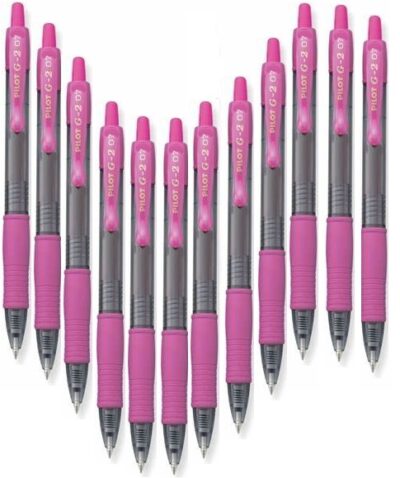 Pilot G-2 Retractable Gel Ink Rollerball Pen 0.7mm Medium Pink Each - BL-G2-7-P