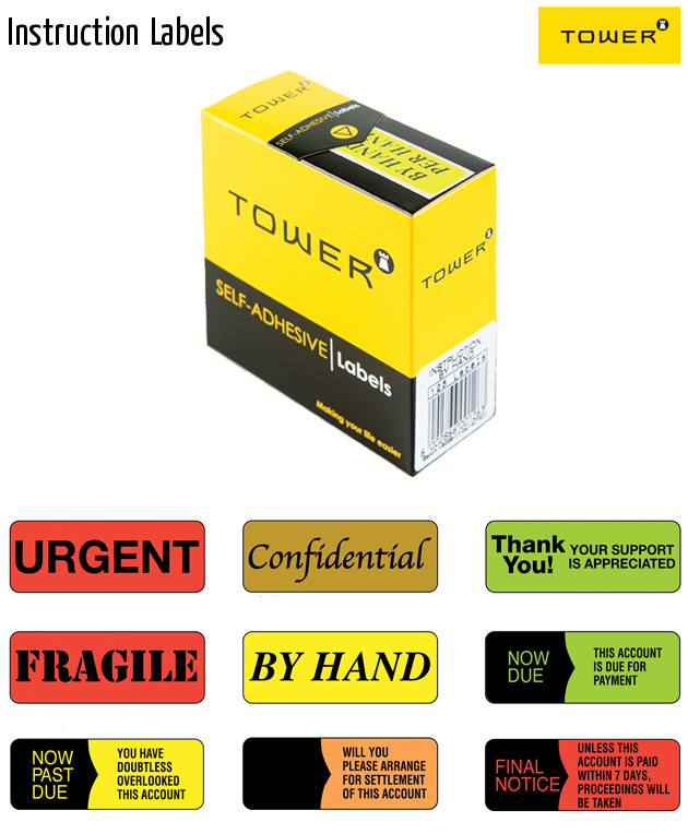 Tower Instruction Labels By Hand - IBH