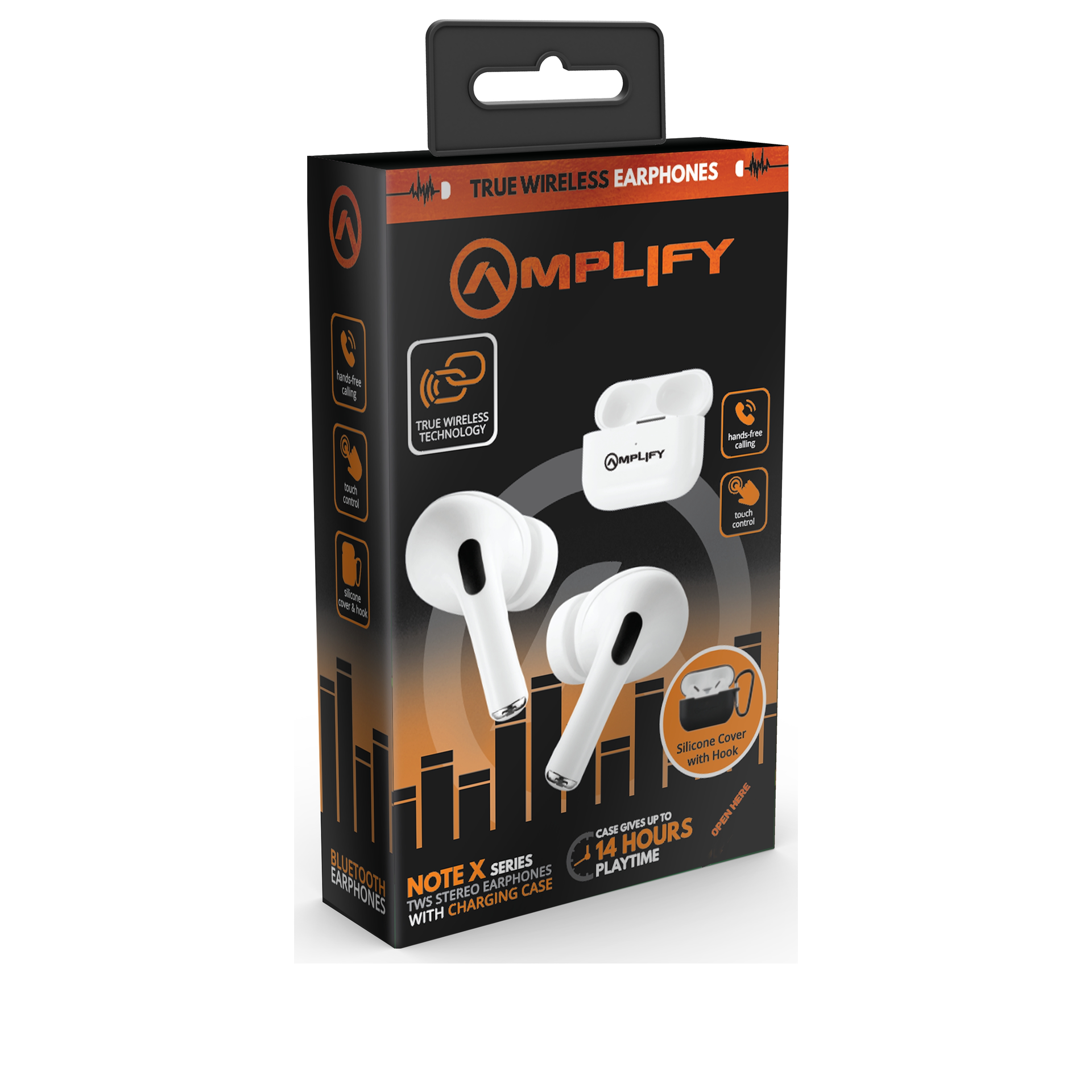 Amplify TWS Earphones Note X Series Charging Case White